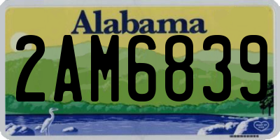 AL license plate 2AM6839