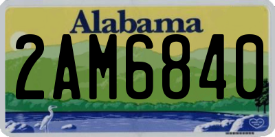 AL license plate 2AM6840