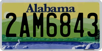 AL license plate 2AM6843