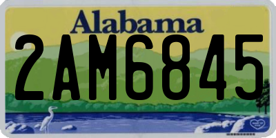 AL license plate 2AM6845