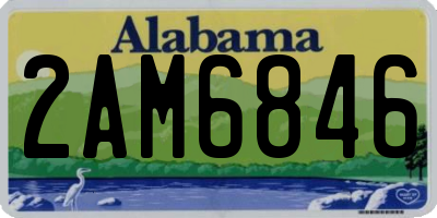 AL license plate 2AM6846