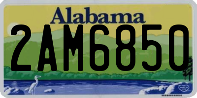 AL license plate 2AM6850