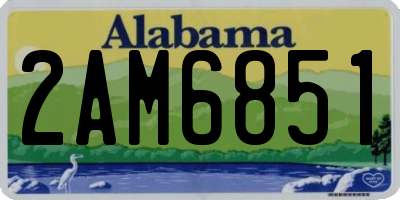 AL license plate 2AM6851