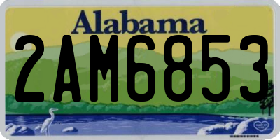 AL license plate 2AM6853
