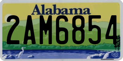 AL license plate 2AM6854