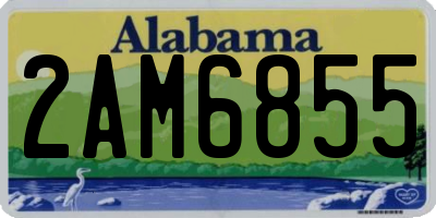 AL license plate 2AM6855