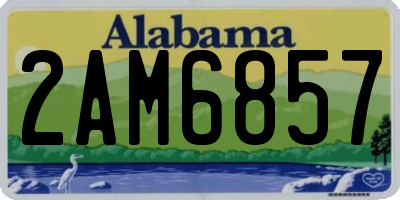 AL license plate 2AM6857