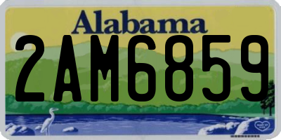 AL license plate 2AM6859