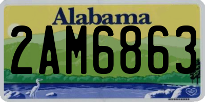 AL license plate 2AM6863