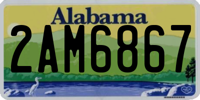 AL license plate 2AM6867