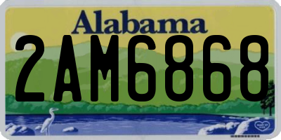 AL license plate 2AM6868