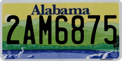 AL license plate 2AM6875