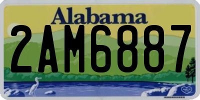 AL license plate 2AM6887