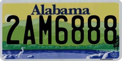 AL license plate 2AM6888