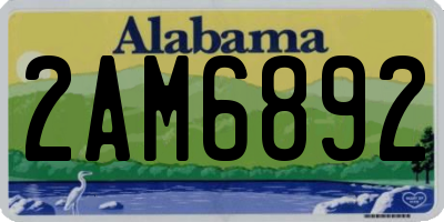 AL license plate 2AM6892