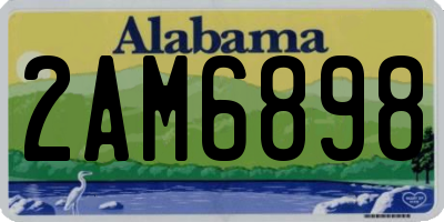 AL license plate 2AM6898