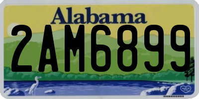 AL license plate 2AM6899