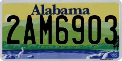 AL license plate 2AM6903
