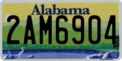 AL license plate 2AM6904