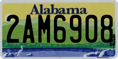 AL license plate 2AM6908
