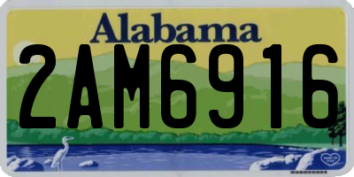 AL license plate 2AM6916