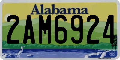 AL license plate 2AM6924