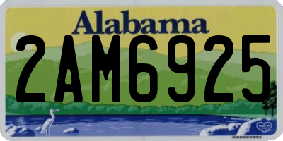 AL license plate 2AM6925
