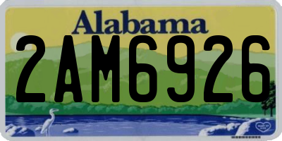 AL license plate 2AM6926
