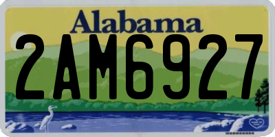 AL license plate 2AM6927