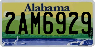 AL license plate 2AM6929