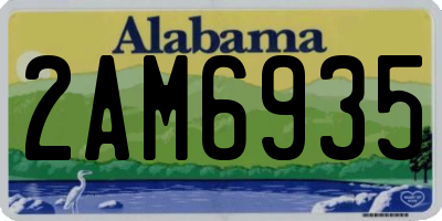 AL license plate 2AM6935