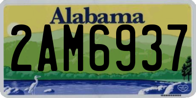 AL license plate 2AM6937
