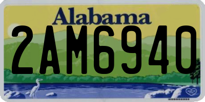 AL license plate 2AM6940