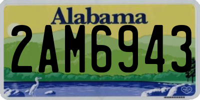 AL license plate 2AM6943