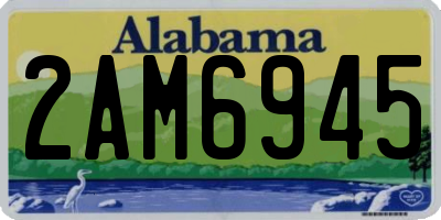 AL license plate 2AM6945