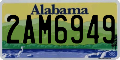 AL license plate 2AM6949