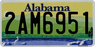 AL license plate 2AM6951