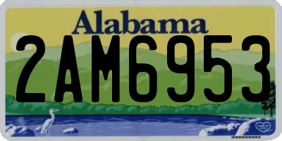 AL license plate 2AM6953
