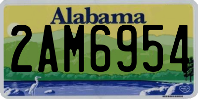AL license plate 2AM6954
