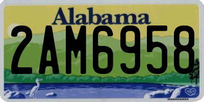 AL license plate 2AM6958