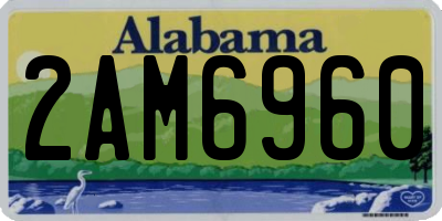 AL license plate 2AM6960
