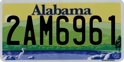 AL license plate 2AM6961