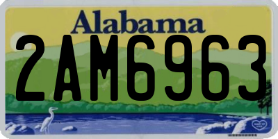 AL license plate 2AM6963