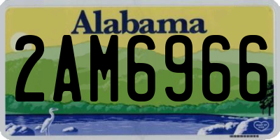 AL license plate 2AM6966