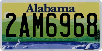 AL license plate 2AM6968