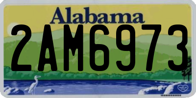 AL license plate 2AM6973