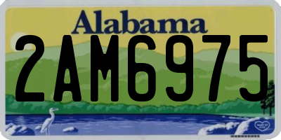 AL license plate 2AM6975