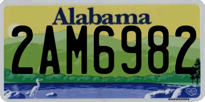 AL license plate 2AM6982