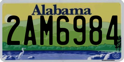 AL license plate 2AM6984