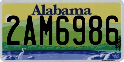 AL license plate 2AM6986
